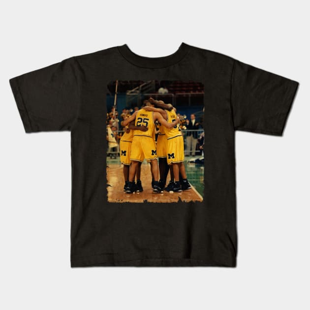 Fab Five - Vintage Design Of Basketball Kids T-Shirt by JULIAN AKBAR PROJECT